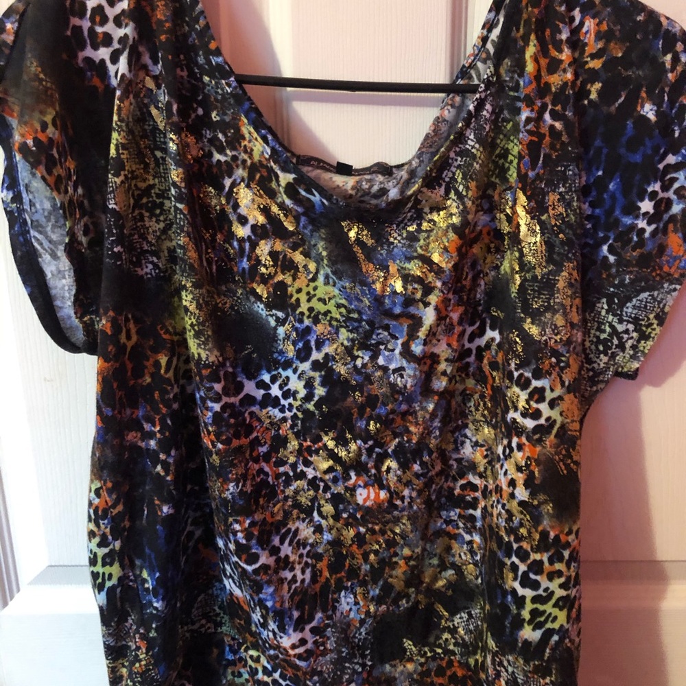 Colorful animal style print tee